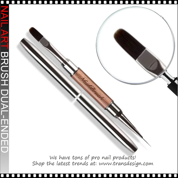 2-In-1 Wooden Nail Art Brush Dual-ended, No 3