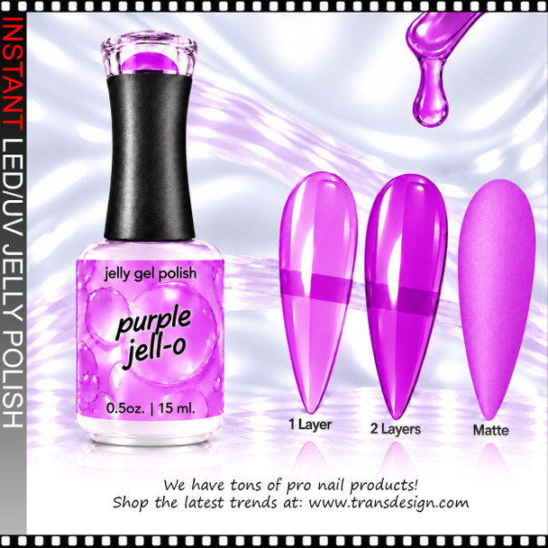 JELLY GEL POLISH – PURPLE JELL-O 0.5 FL. OZ.