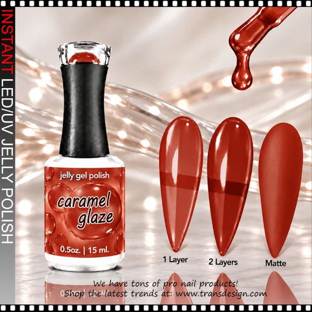 JELLY GEL POLISH – CARAMEL GLAZE 0.5 OZ.