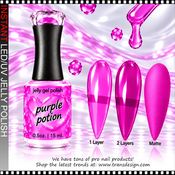 JELLY GEL POLISH – PURPLE POTION 0.5 OZ.