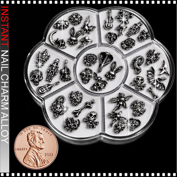 NAIL CHARM ALLOY HALLOWEEN ASSORTMENT 40/CASE