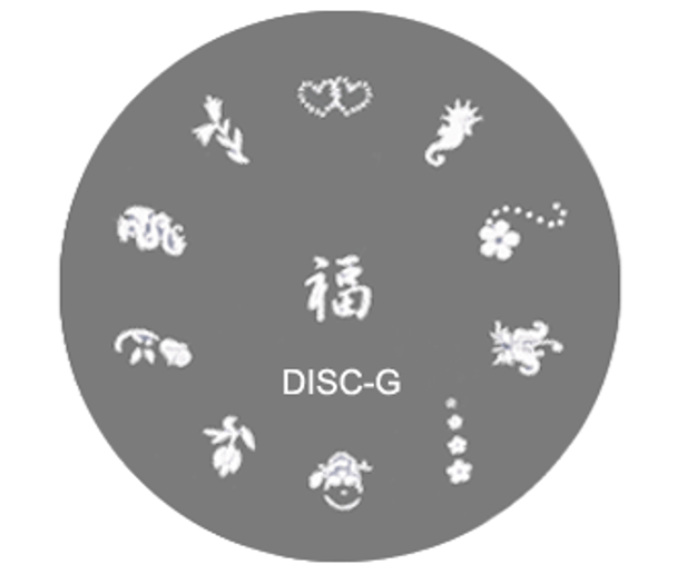 NAIL STAMPING Plate #DISC-G
