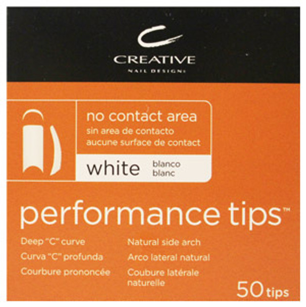 CND - Performance White Tips 50/Pack