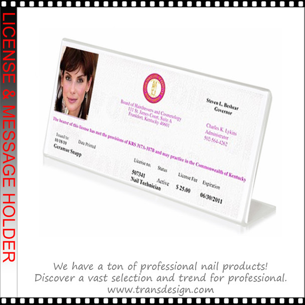 License & Message Holder