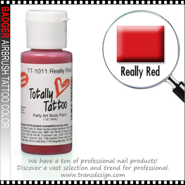 BADGER Totally Airbrush Tattoo Colors  - Really Red