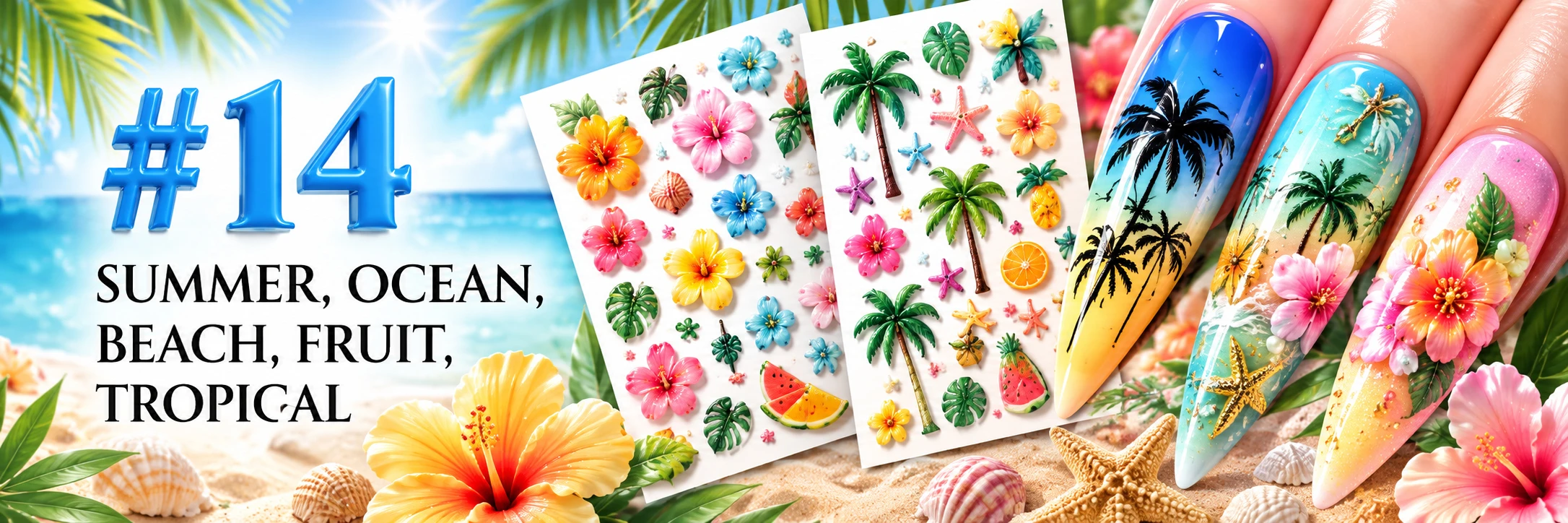 #14 SUMMER, OCEAN, BEACH, FRUITS, TROPICAL