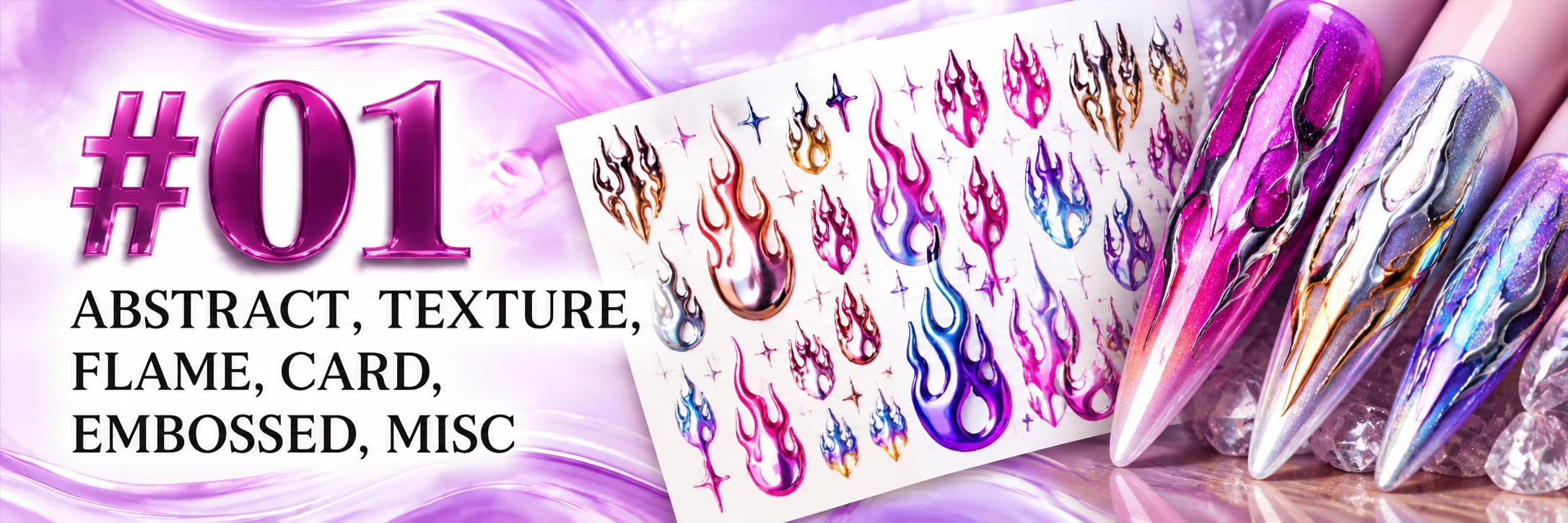 #1 ABSTRACT, TEXTURE, FLAME, CARD, EMBOSSED, MISC