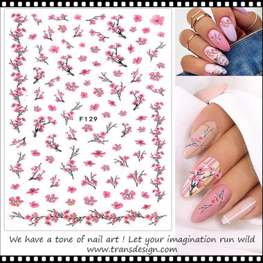 NAIL STICKER Flower, Cherry Blossom #F129 - TDI, Inc