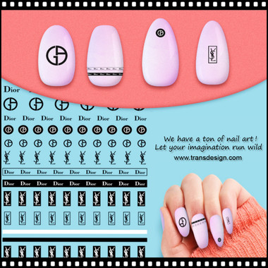 NAIL STICKER Brands Name, LOUIS VUITTON & DG #Z-D4624