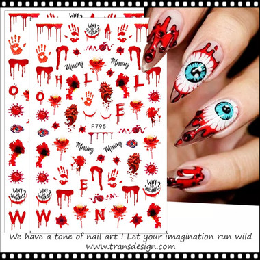  Halloween Nail Stickers, Halloween Nail Art Decals 3D Self- Adhesive Pink Ghost Skull Pumpkin Spider Web Halloween Nail Design DIY  Holiday Nail Decoration Women Kids for Halloween Party (6 Sheets) : Beauty