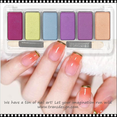 9 Colors Solid Powder Nail Art Gradient Pigment - TDI, Inc