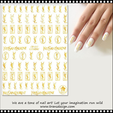 Rainbow Ombré Designer C & LV Sticker – Ooh La La Nails Supply
