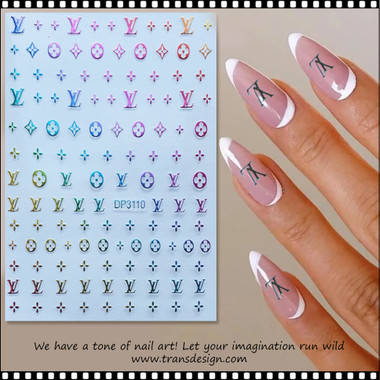 NAIL STICKER Brands Name, Red LOUIS VUITTON #SHE-140