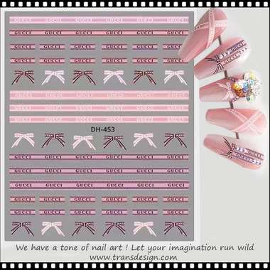 NAIL STICKER Brands Name, Ribbon, GUCCI #DH-453 - TDI, Inc