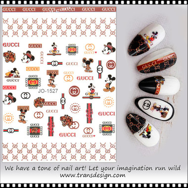 NAIL STICKER Brands Name, LOUIS VUITTON & MICKEY #JO-1526