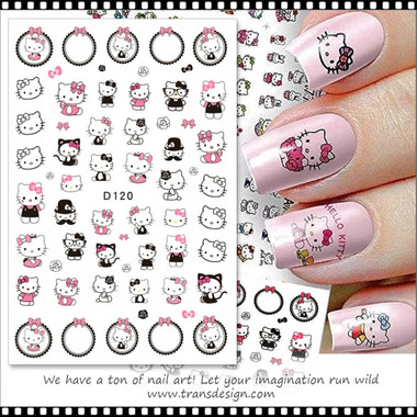 NAIL STICKER Cartoon, Brands name Hello Kitty #TB-253