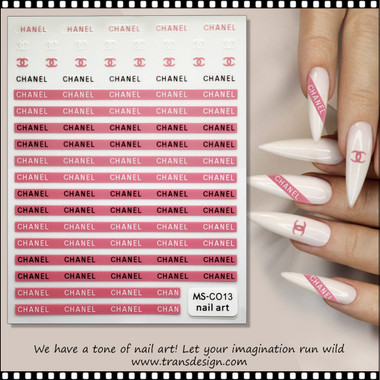 NAIL STICKER Brands Name Pink CHANEL #MS-C011 - TDI, Inc