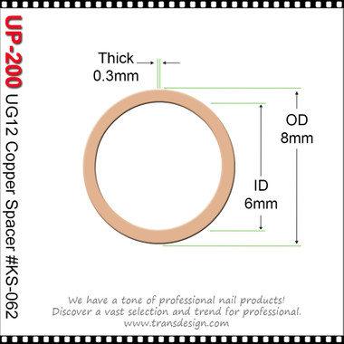 KUPA UG12 Copper Spacer #KS-062, 4/Pack - TDI, Inc