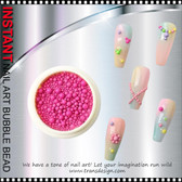 INSTANT NAIL ART Bubble Bead, Hot Pink Assorted Size