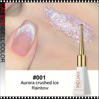 XEIJAYI SCEPTER BOTTLE CAT EYE Aurora Crushed Ice, Rainbow #04