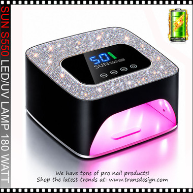SUN S50 UV Light, Rechargeable, AB Rhinestone, Black 180W. - TDI, Inc