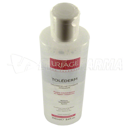 Uriage tolederm agua dermo-limpiadora calmante. envase de 250 mL.