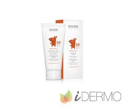 Babe fotoprotector pediátrico loción SPF 50+ muy resistente al agua