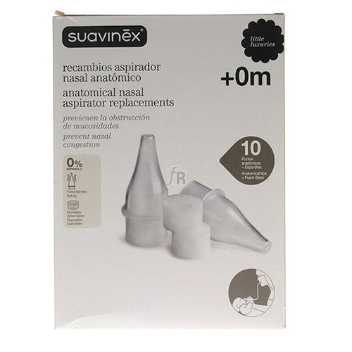 Aspirador nasal suavinex anatómico recambio 10 U