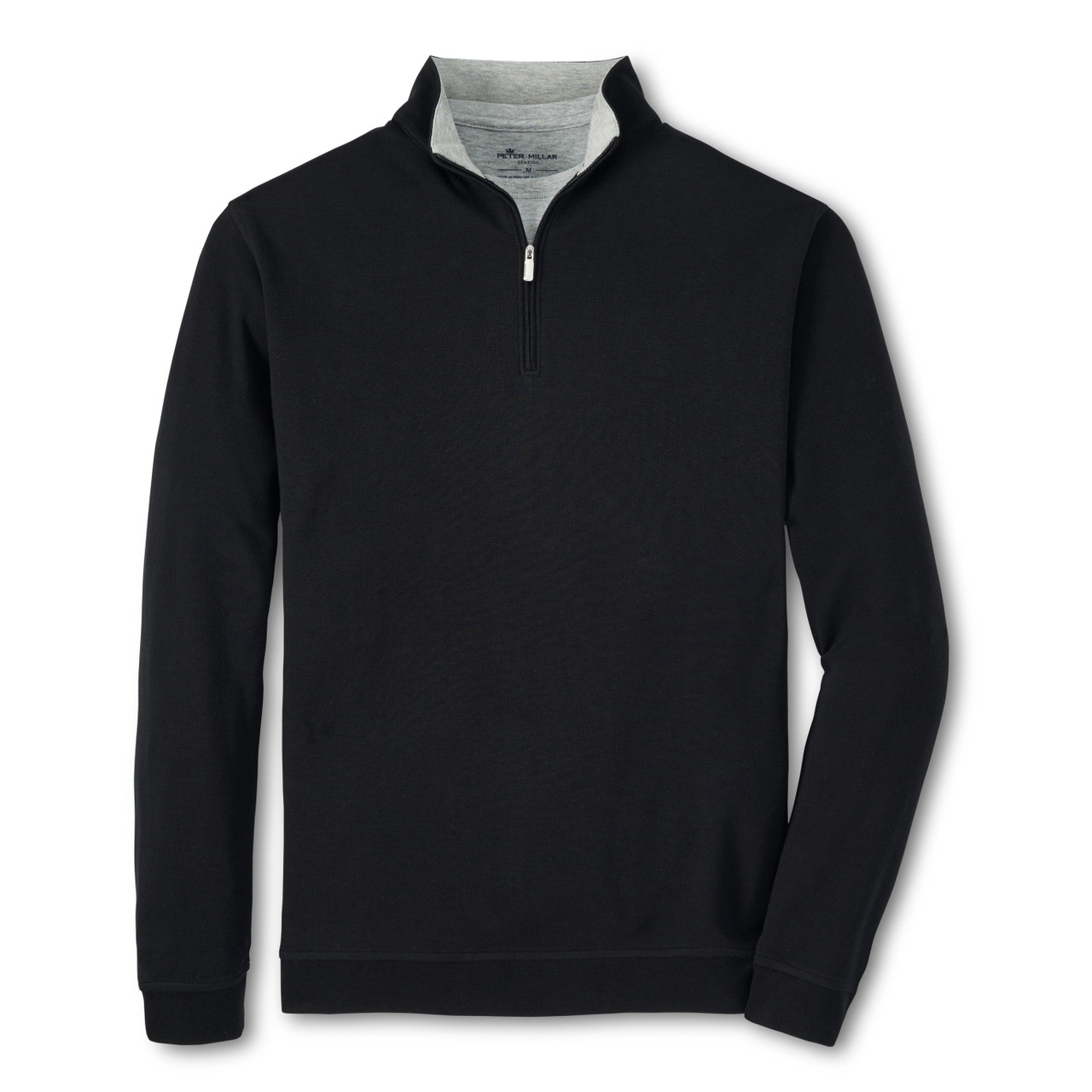 Peter Millar Crown Comfort 1/4 Zip Pullover - Black - Nowells Clothiers