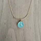 Blue Chalcedony Cable Chain Necklace / BNN G B41-20