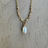 14k Gold-Filled Pearl Chain Necklace /  SSN G B46-1