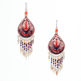 Handmade Boho Beaded  Silk Thread Bohemian Mermaid Earrings / MRE B9-10BRZ