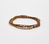 Braided Crochet Seed Bead Bohemian Necklace / Wrap Bracelet in Chestnut Brown / GS102-112 Braided Crochet Seed Bead Bohemian Necklace / Wrap Bracelet in Chestnut Brown / GS102-112