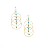 Hammered Geometric Minimalist Bohemian Gold Plated Earrings, Handmade / GAE G B125-1