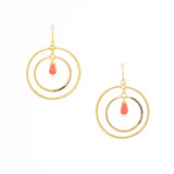 Hammered  Boho, Bohemian, Geometric Minimalist Gold Bohemian Earrings / GAE G B116-2