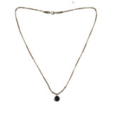Bohemian Cord Thread Necklace with with Onyx Gemstone / KRN S B13-1