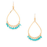 Hammered  Boho, Bohemian, Geometric Minimalist Gold Bohemian Earrings / GAE G B299-1