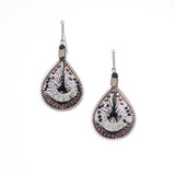 Handmade Boho Beaded  Silk Thread Bohemian Mermaid Earrings / MRE B2-12BRW
