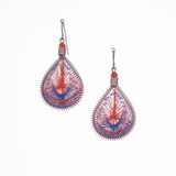 Handmade Boho Beaded Silk Thread Bohemian Mermaid Earrings / MRE B2-10BRZ Handmade Boho Beaded Silk Thread Bohemian Mermaid Earrings / MRE B2-10BRZ