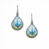 Handmade Boho Beaded  Silk Thread Bohemian Mermaid Earrings / MRE B2-11MCL