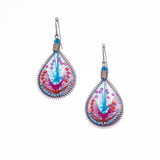 Handmade Boho Beaded Silk Thread Bohemian Mermaid Earrings / MRE B2-5BRZ