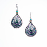 Handmade Boho Beaded  Silk Thread Bohemian Mermaid Earrings / MRE B2-9PRL