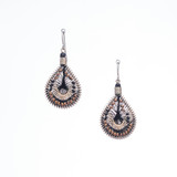Handmade Boho Beaded Silk Thread Bohemian Mermaid Earrings / MRE B1-12BRW Handmade Boho Beaded Silk Thread Bohemian Mermaid Earrings / MRE B1-12BRW