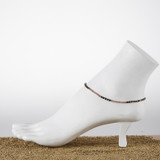 Dainty boho gypsy beach anklet with Czech seed beads, bugle beads, handmade / SWA G B1-15