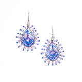 Handmade Boho Beaded  Silk Thread Bohemian Mermaid Earrings / MRE B25-2PRL