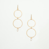 Hammered  Boho, Bohemian, Geometric Minimalist Gold Bohemian Earrings / GAE G B98-P1