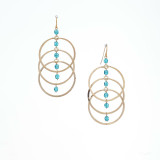 Hammered  Boho, Bohemian, Geometric Minimalist Gold Bohemian Earrings / GAE G B125-83