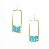 Handmade Hammered Geometric Minimalist Silver Earrings / GAE G B194-1
