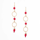 Hammered Boho, Bohemian, Geometric Minimalist Gold Bohemian Earrings / GAE G B206-38