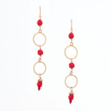 Hammered  Boho, Bohemian, Geometric Minimalist Gold Bohemian Earrings / GAE G B206-38